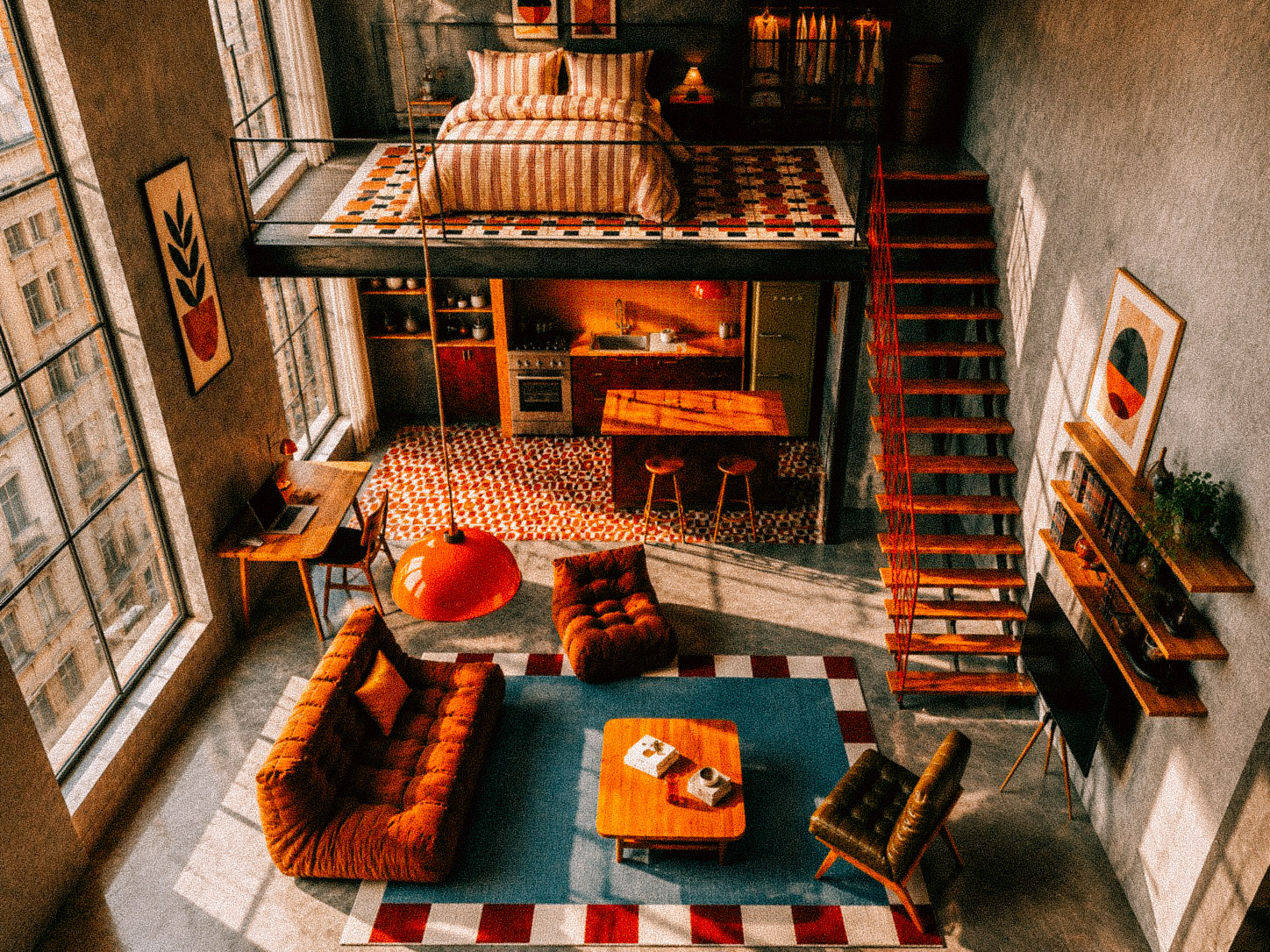 3D Render Loft Studio image 1