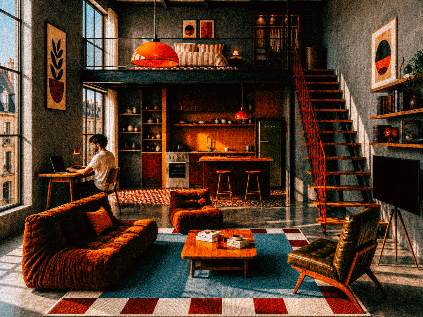 3D Render Loft Studio image 3